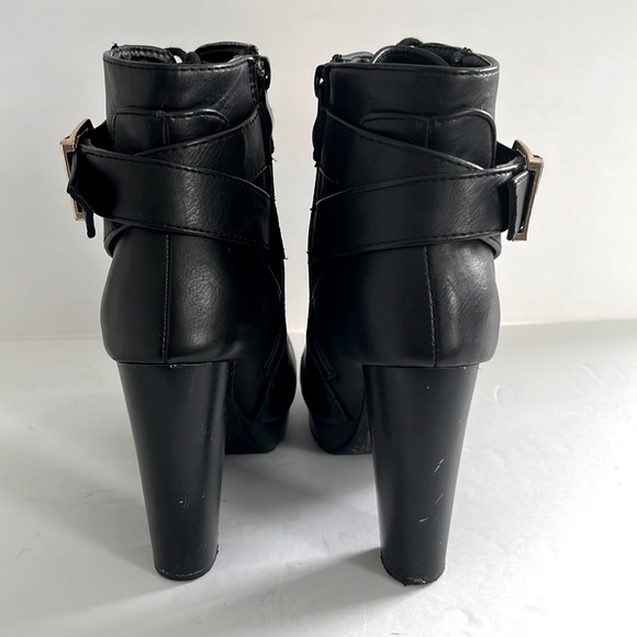 TOP MODA Women High Heel Lace Up Ankle Boots Platform Booties Shoes Size 6 M - Picture 5 of 9